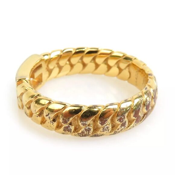 Auth FENDI Ring Gold Metal - Picture 1 of 15